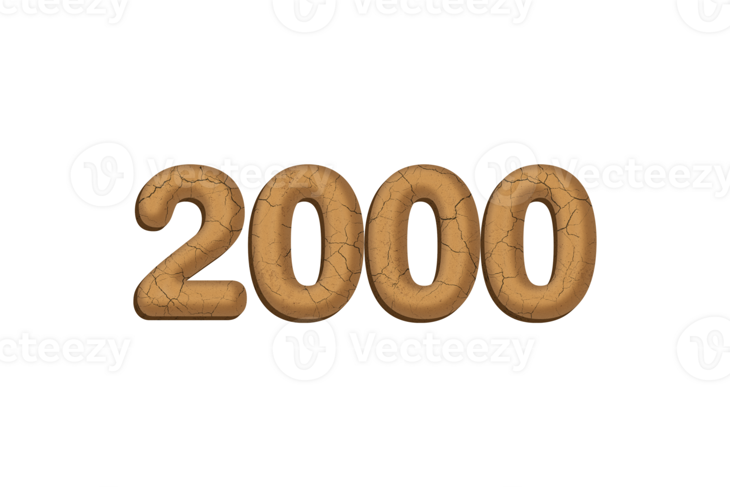 2000 subscribers celebration greeting Number with mud design png