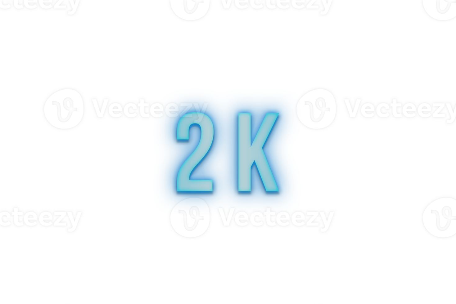 2 k subscribers celebration greeting Number with bannerneon design png