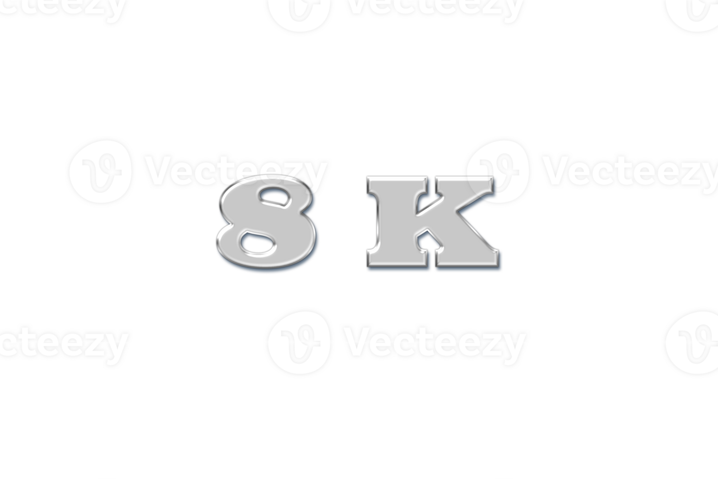 8 k subscribers celebration greeting Number with glass design png