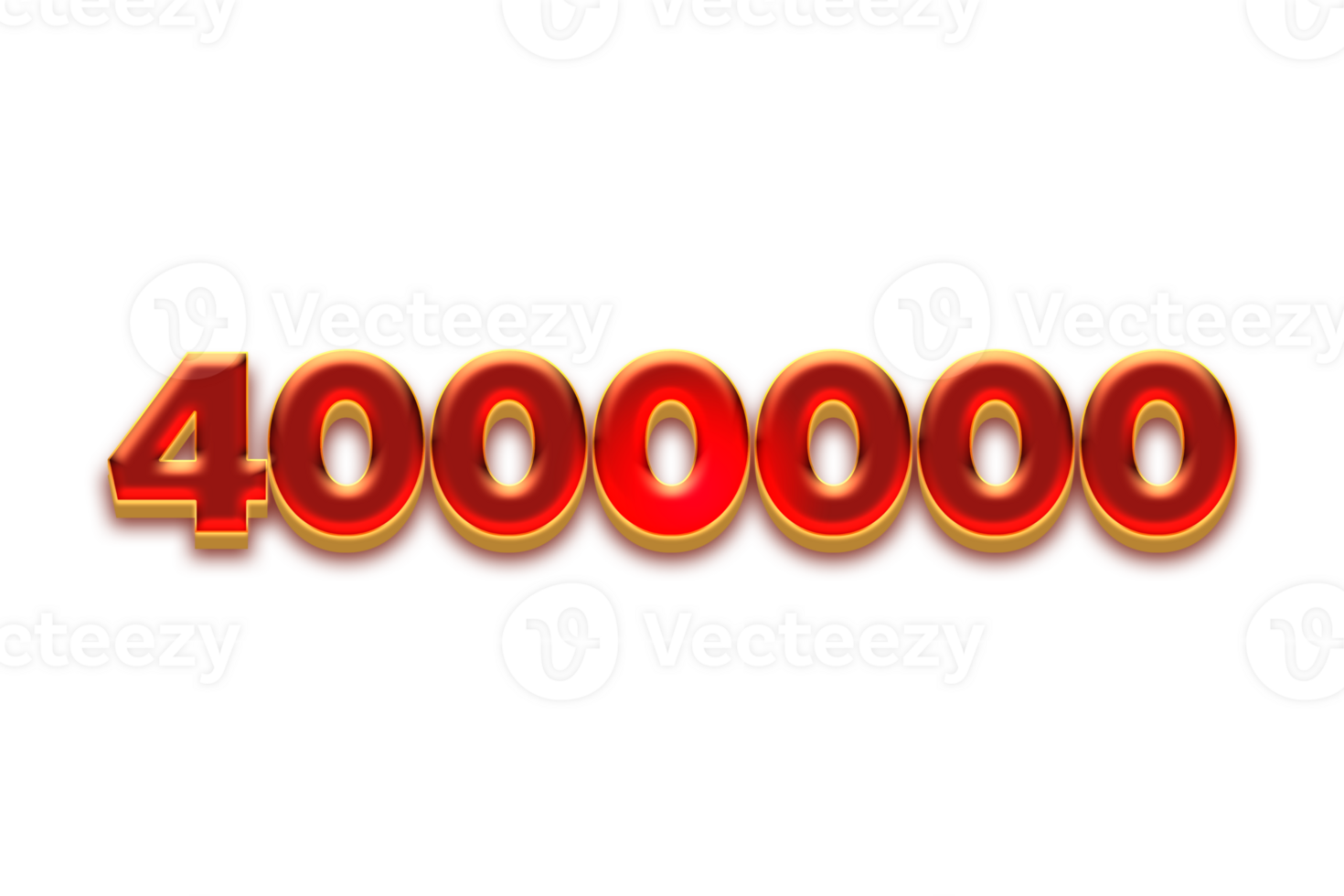 4000000 subscribers celebration greeting Number with fruity design png