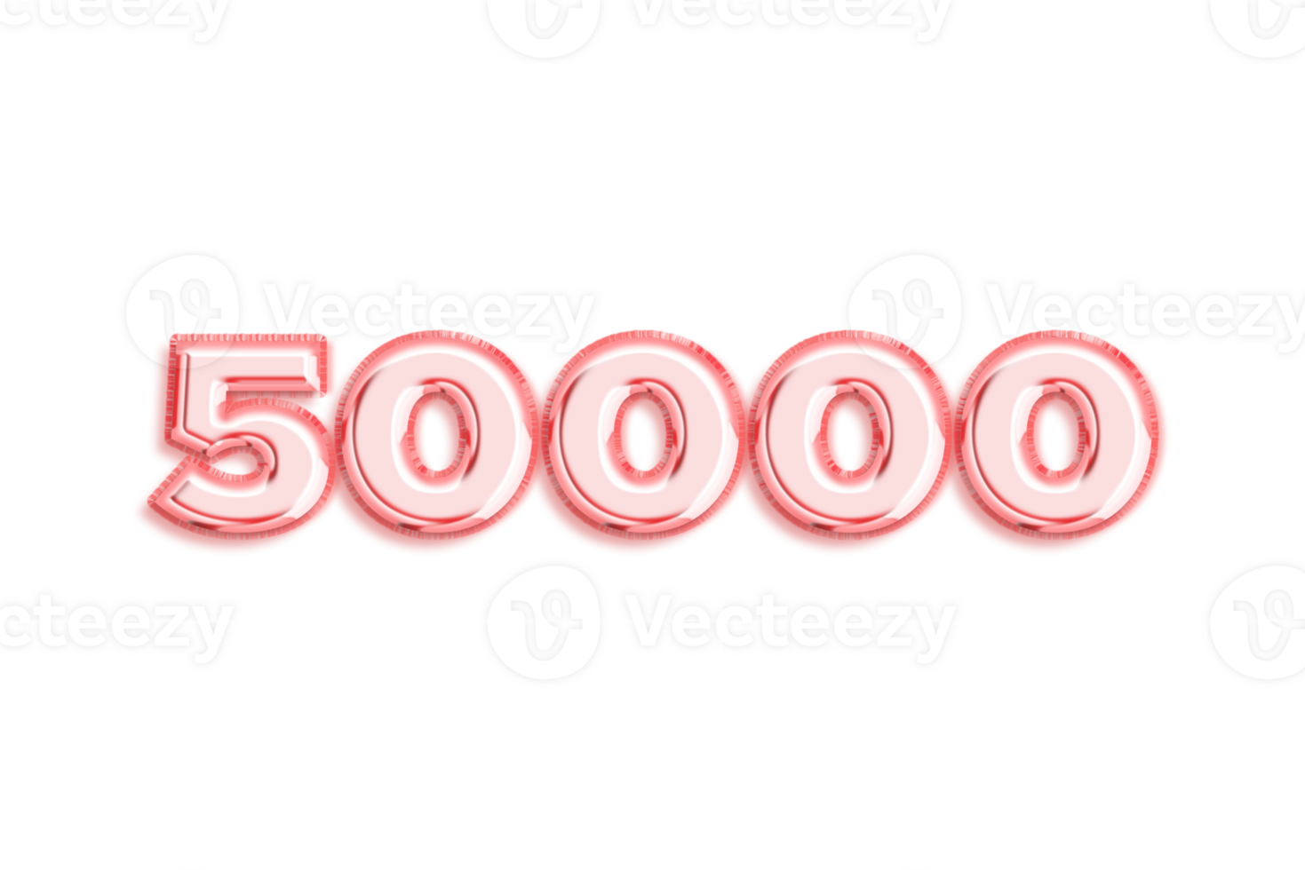 50000 subscribers celebration greeting Number with rose gold design png