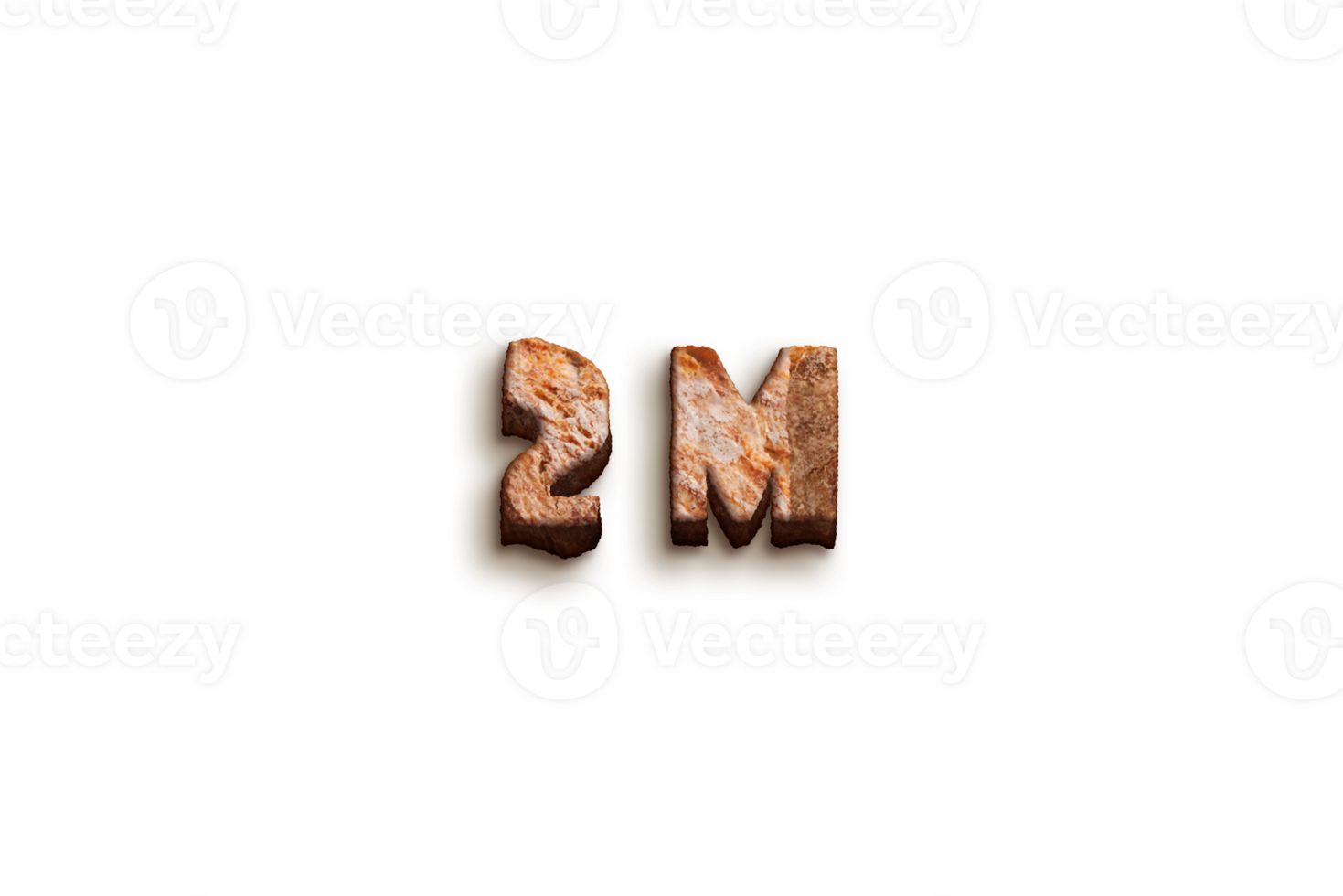2 million subscribers celebration greeting Number with bakery design png