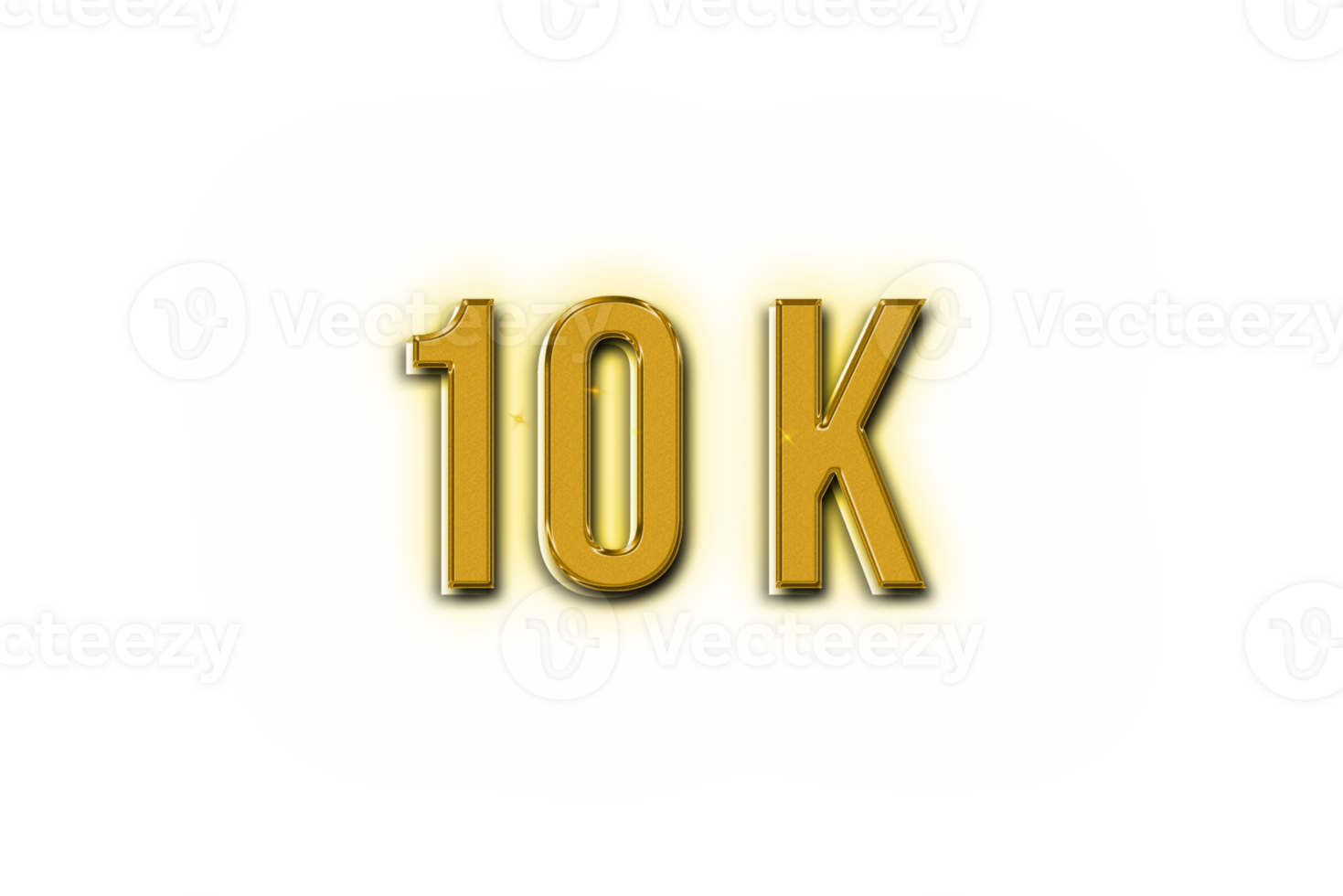 10 k subscribers celebration greeting Number with golden design png