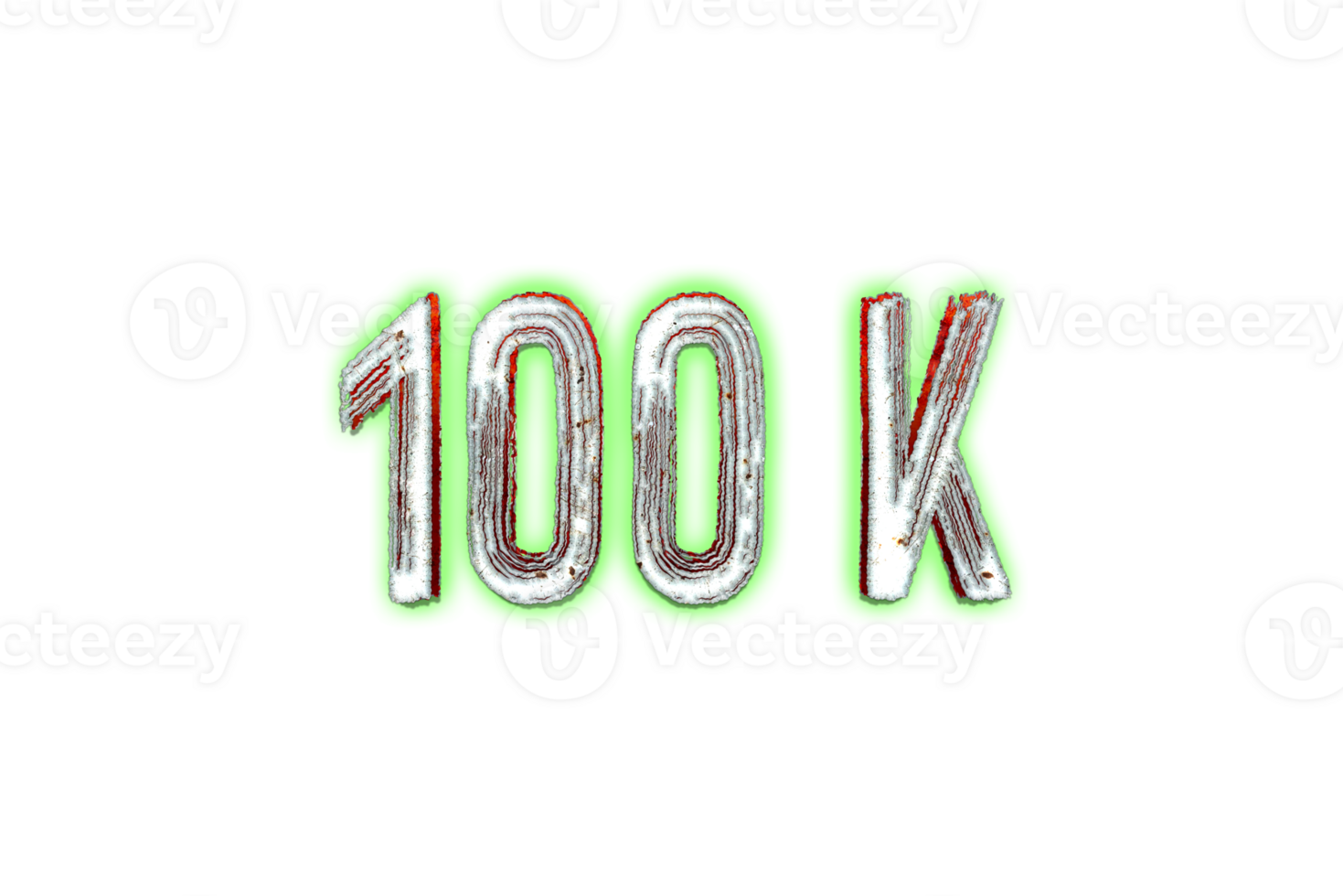 100 k subscribers celebration greeting Number with horror design png