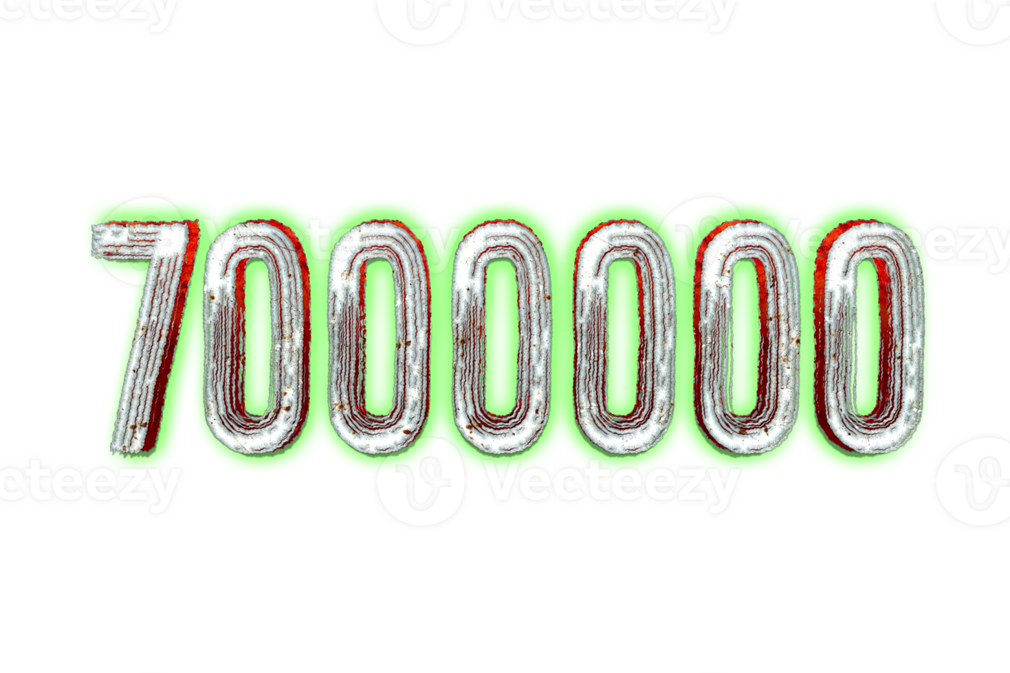 7000000 subscribers celebration greeting Number with horror design png