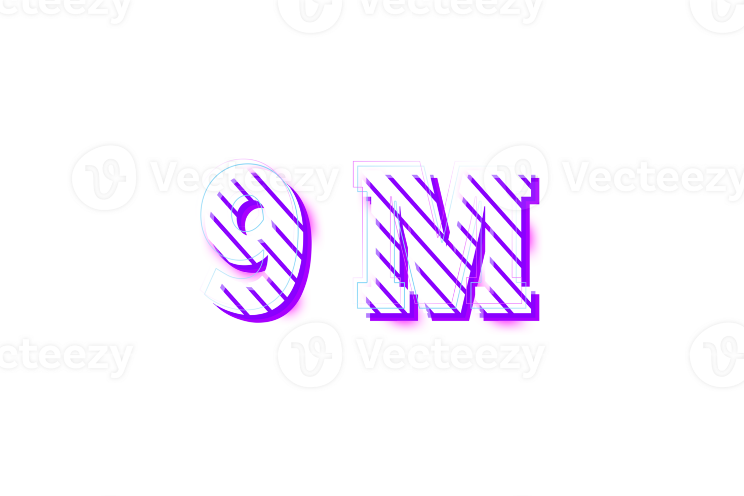 9 Million Subscribers Celebration Greeting Number With Stripe Design 9 Million Subscribers Celebration Greeting Number With Stripe Design