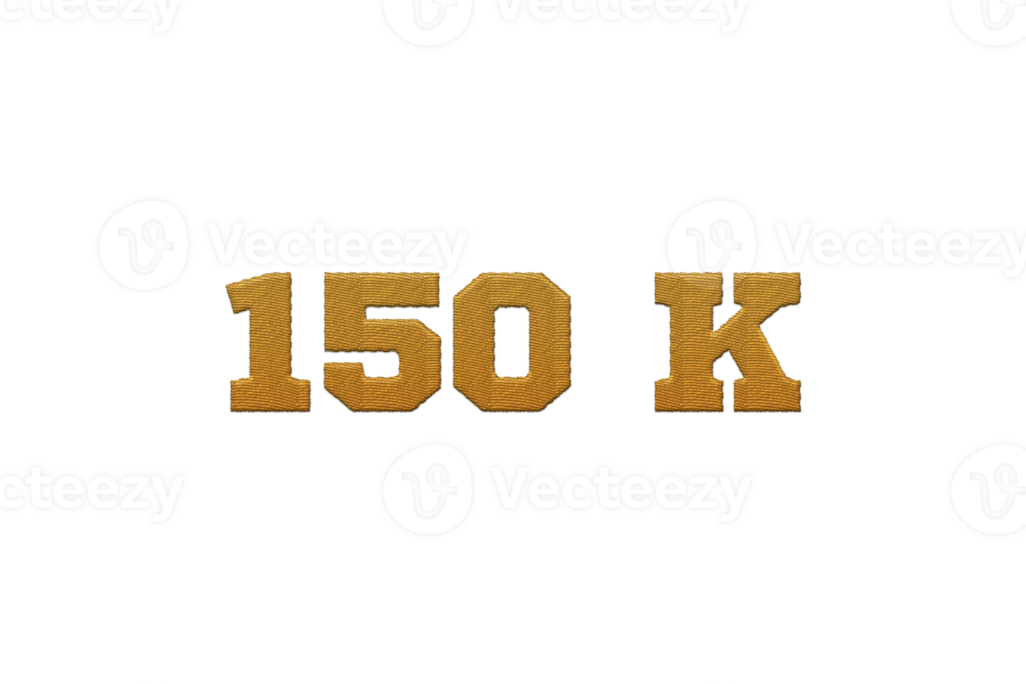 150 k subscribers celebration greeting Number with embroidery design png