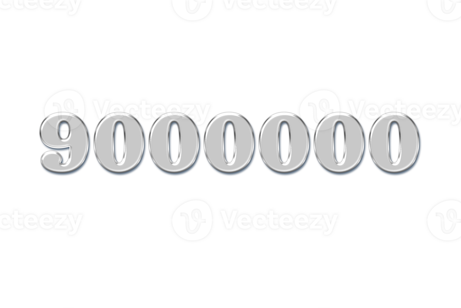 9000000 subscribers celebration greeting Number with glass design png