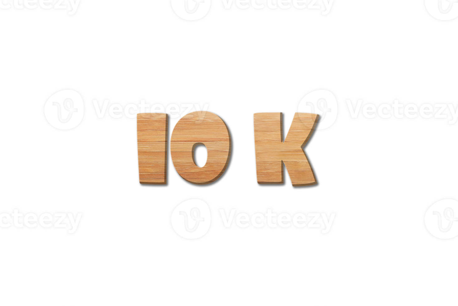 10 k subscribers celebration greeting Number with wood design png