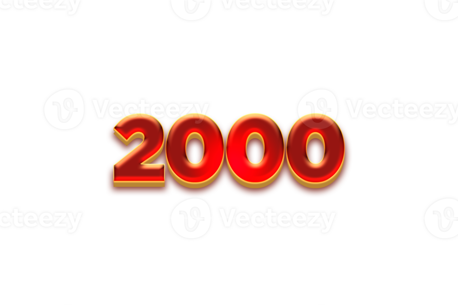 2000 subscribers celebration greeting Number with fruity design png