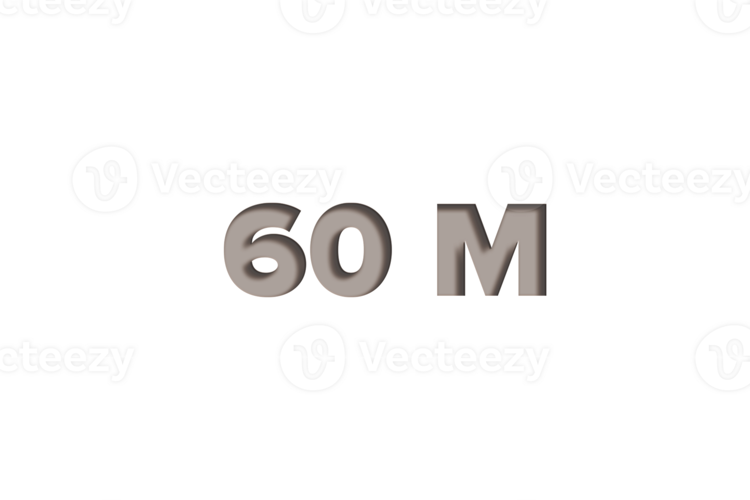 60 60 millón suscriptores celebracion saludo número con de madera grabado diseño png