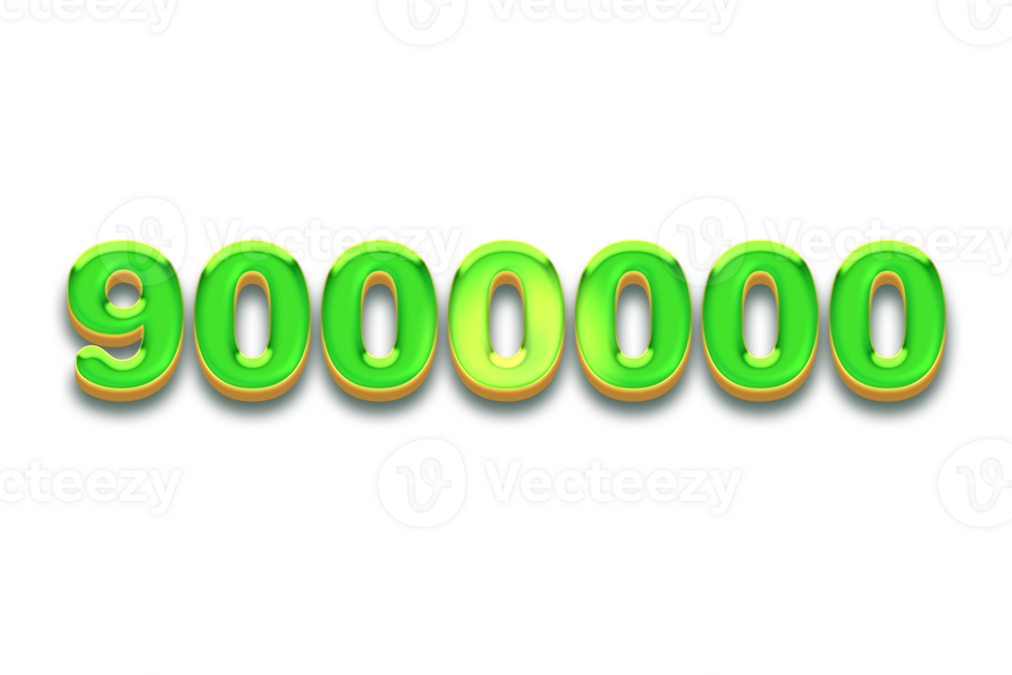 9000000 subscribers celebration greeting Number with candy design png