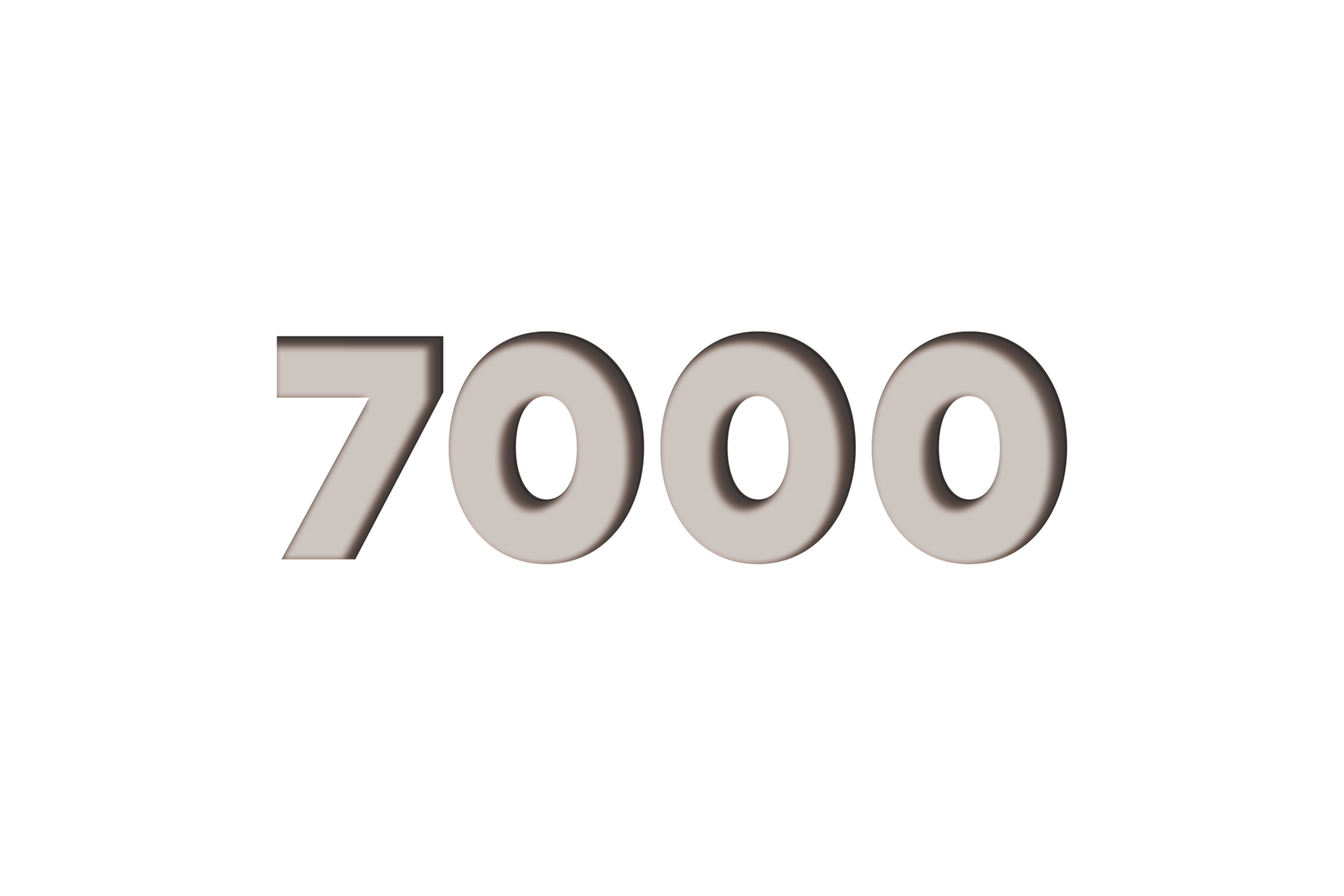 7000 subscribers celebration greeting Number with marble engraved ...