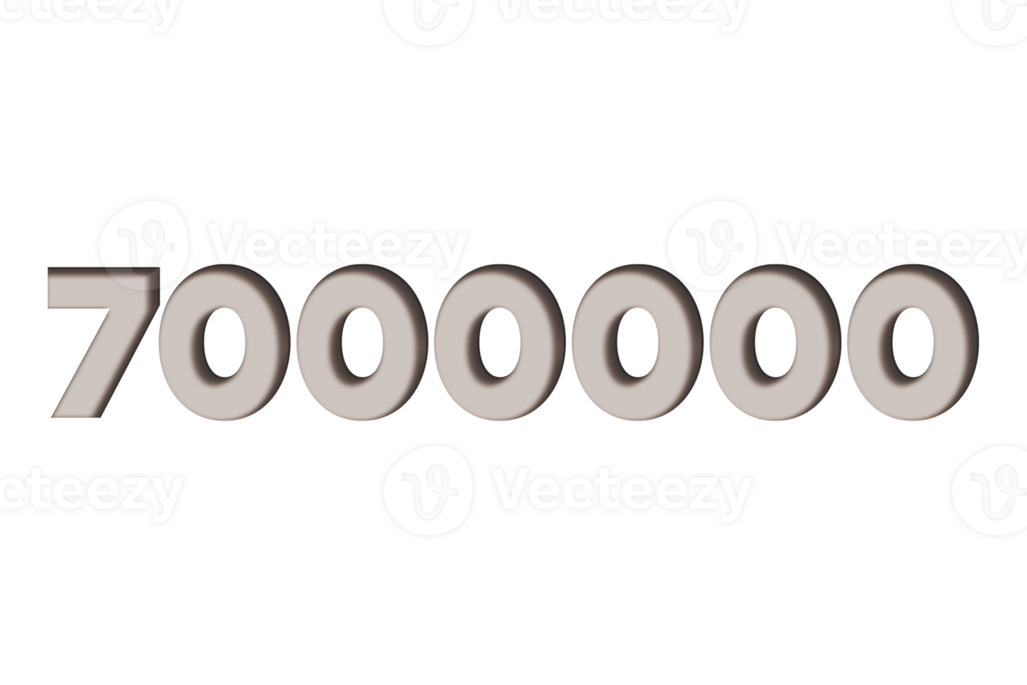7000000 subscribers celebration greeting Number with marble engraved design png
