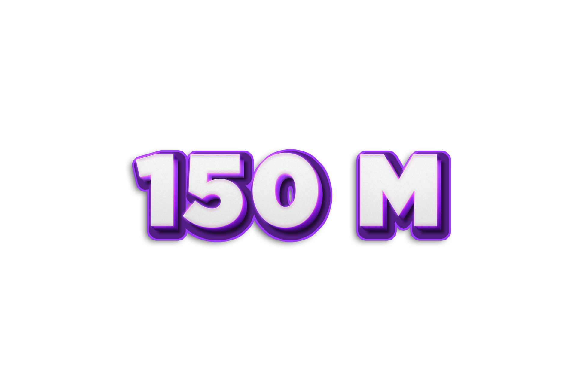 150 Million Subscribers Celebration Greeting Number With Purple 3d 150 Million Subscribers Celebration Greeting Number With Purple 3d