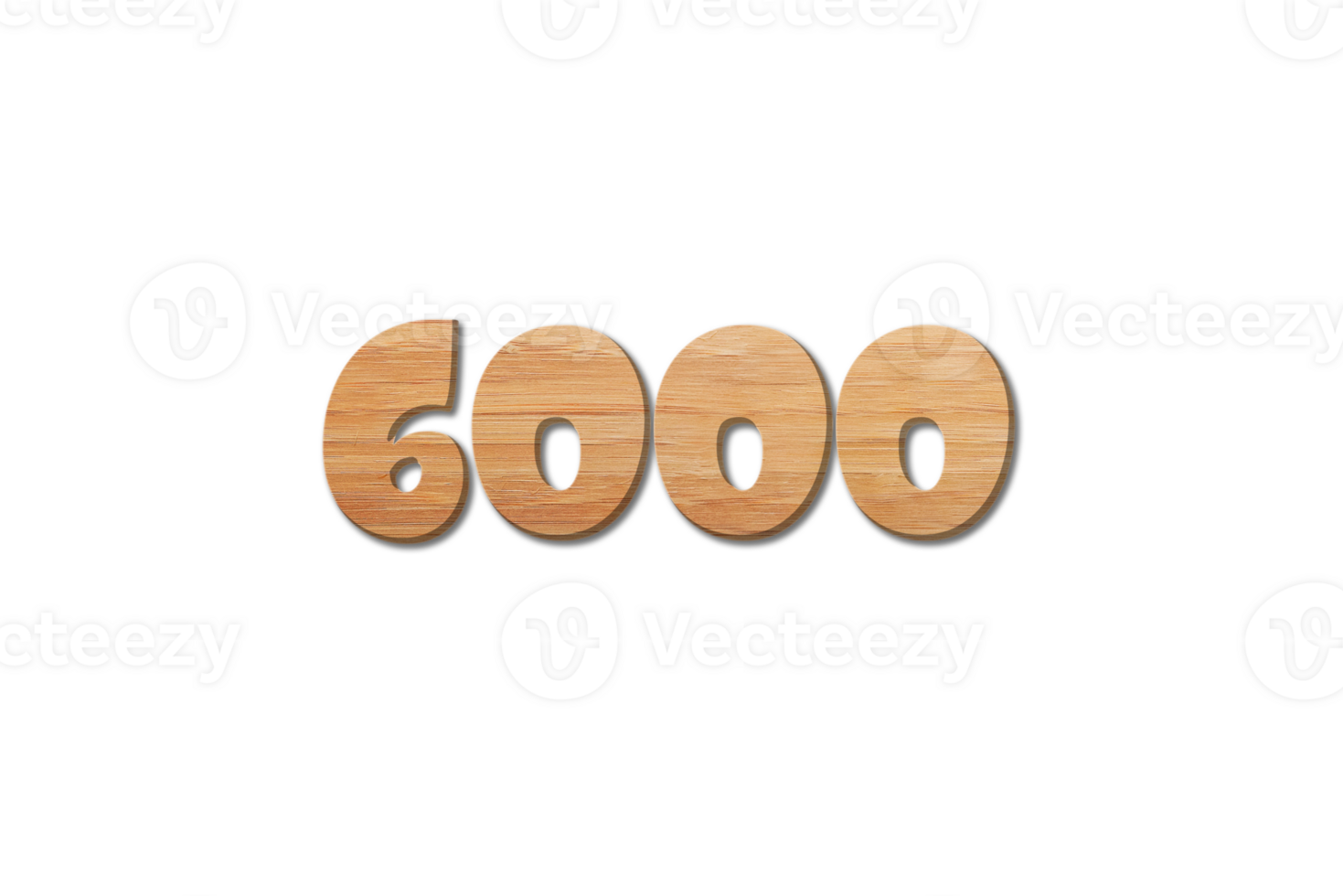 6000 suscriptores celebracion saludo número con madera diseño png