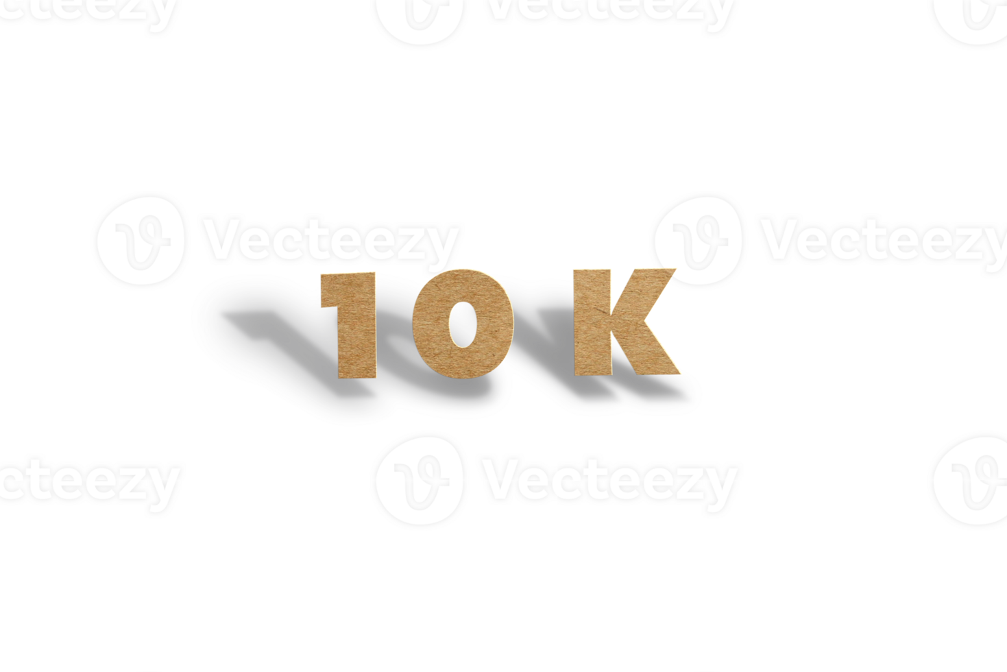 10 k subscribers celebration greeting Number with red embossed design png