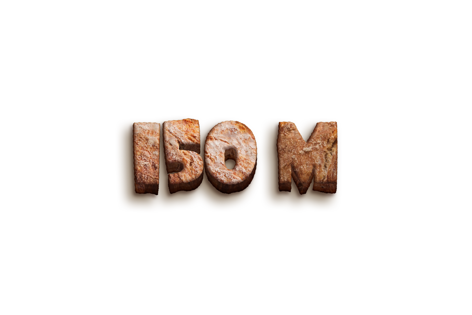 150 Million Subscribers Celebration Greeting Number With Bakery Design 