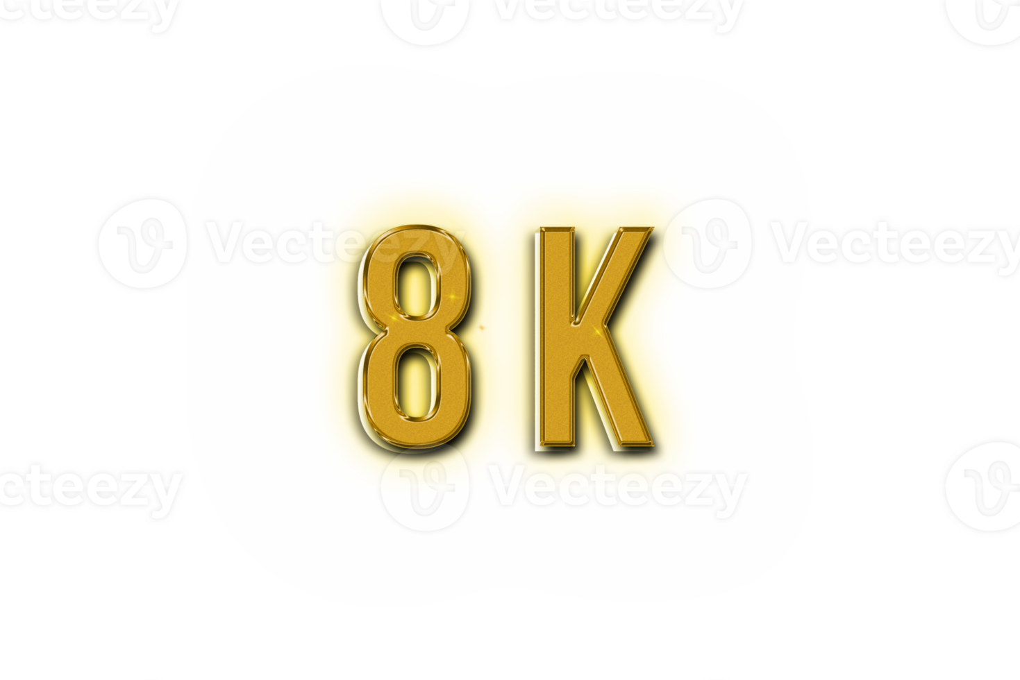 8 k subscribers celebration greeting Number with golden design png