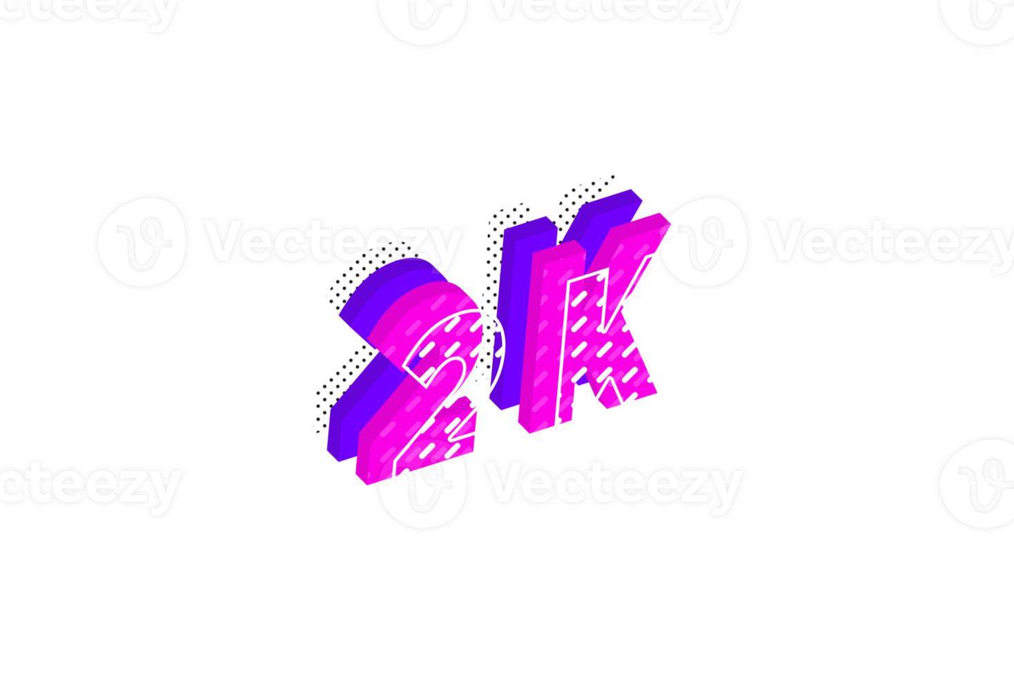 2 k subscribers celebration greeting Number with multi layer design png