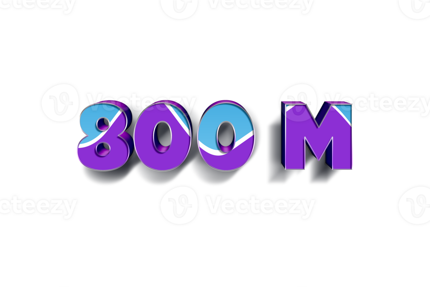 800 million subscribers celebration greeting Number with blue purple design 23673426 PNG