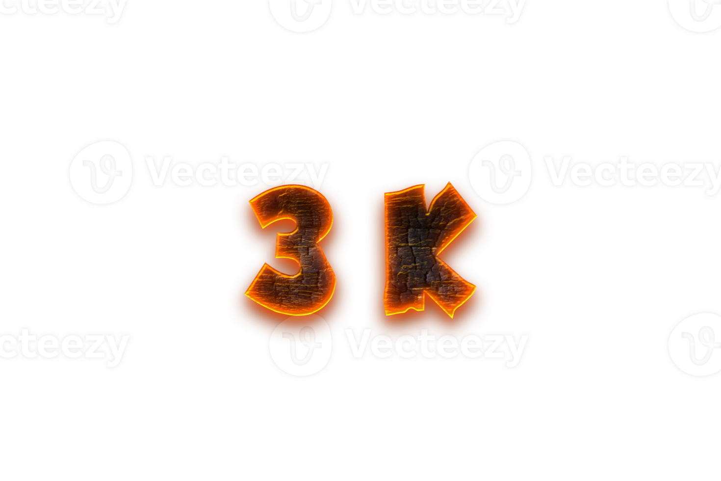 3 k subscribers celebration greeting Number with coal design png