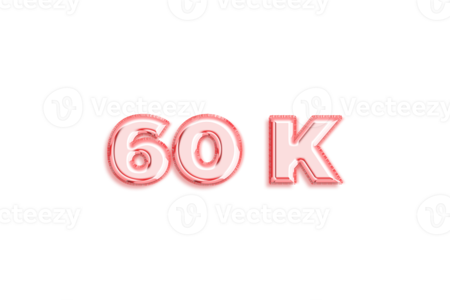 60 k subscribers celebration greeting Number with rose gold design