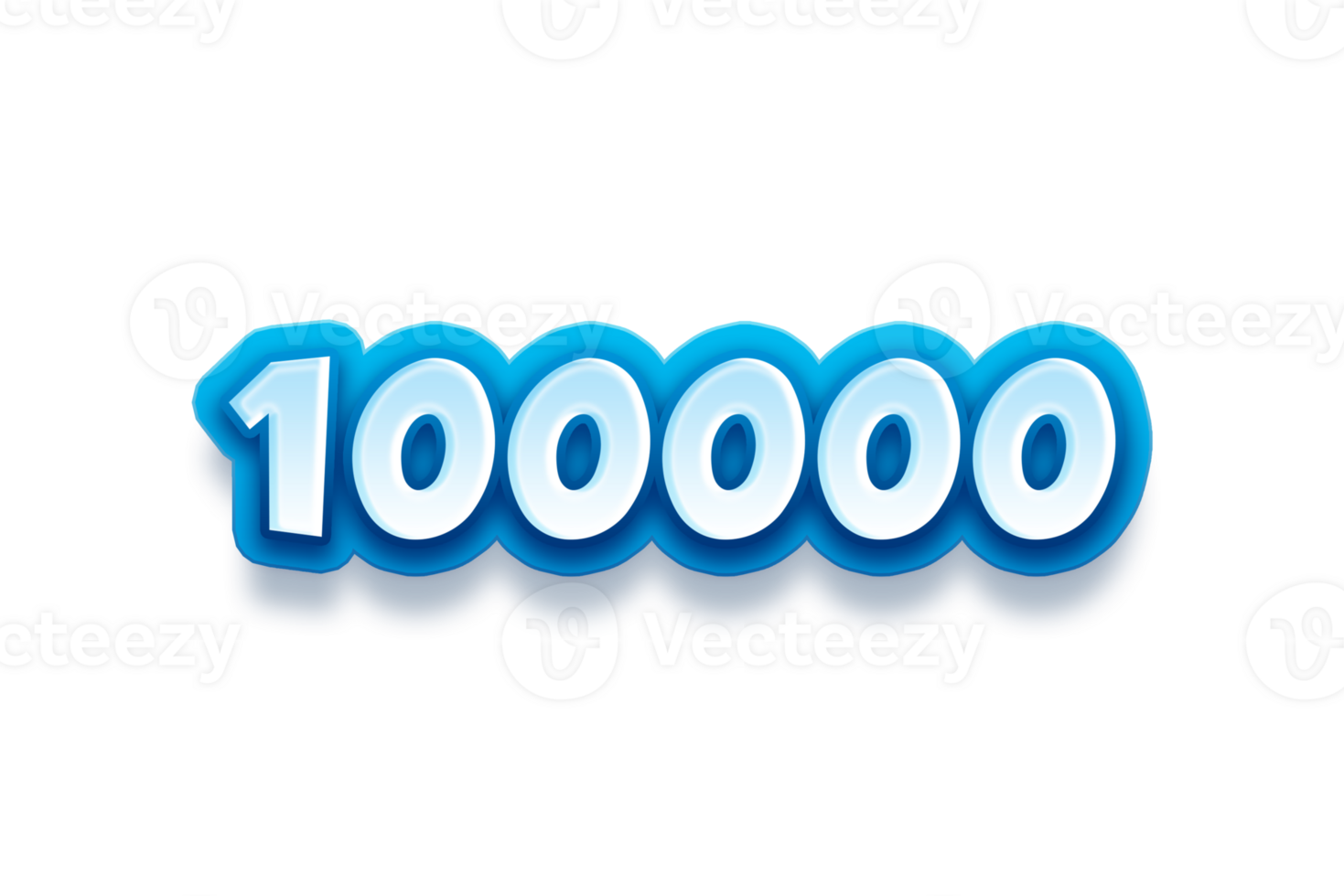 1000000 subscribers celebration greeting Number with modren blue design png