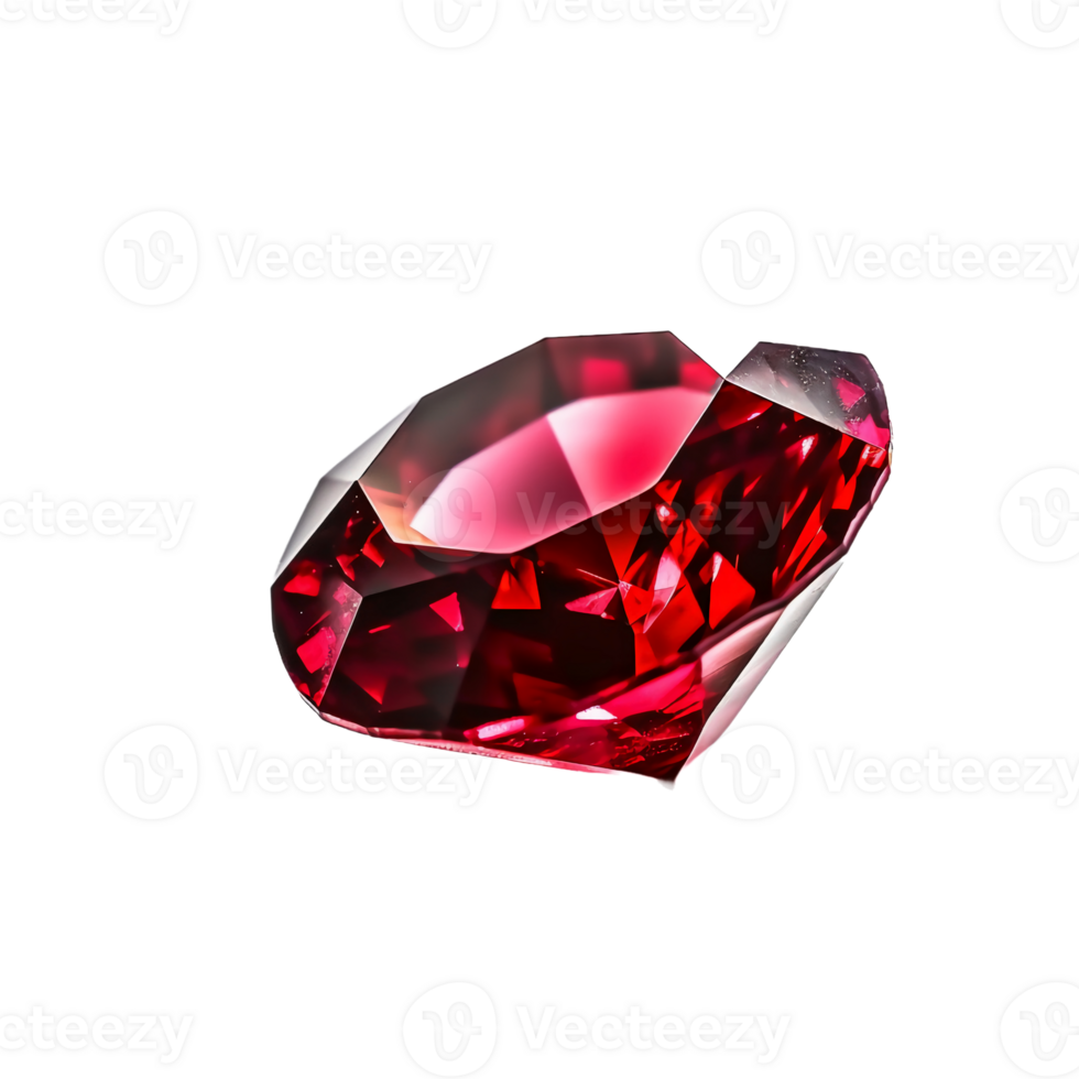 Ruby, white background, transparent background. png