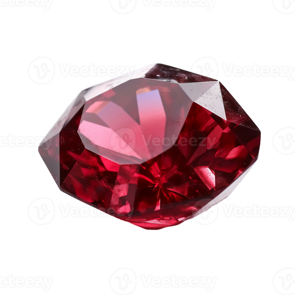 Ruby, white background, transparent background. png