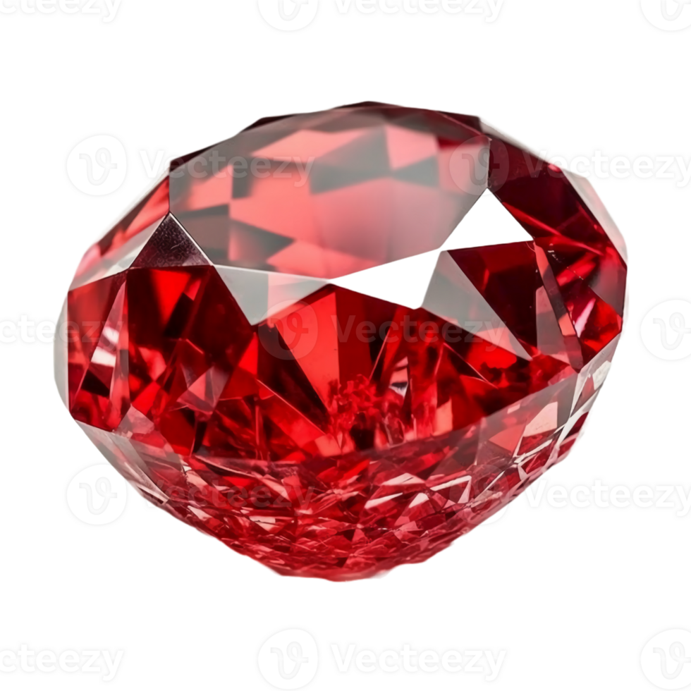 Ruby, white background, transparent background. png