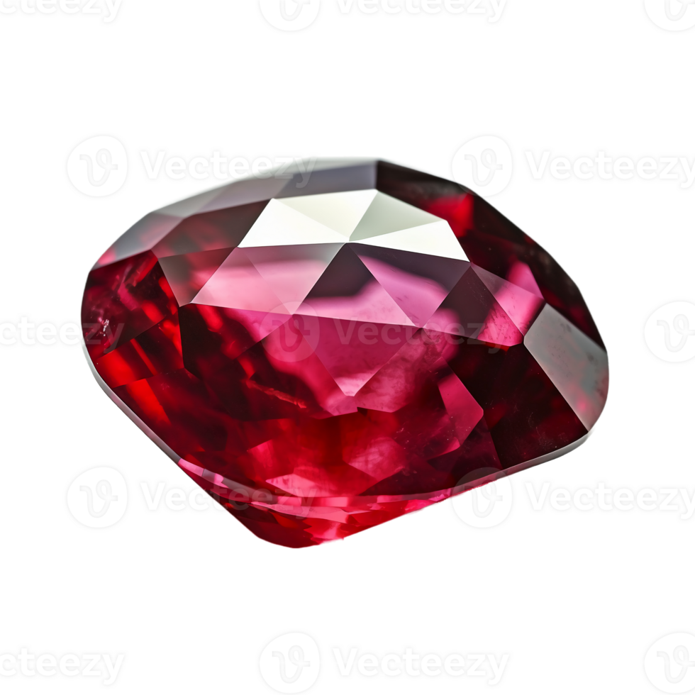 Ruby, white background, transparent background. png