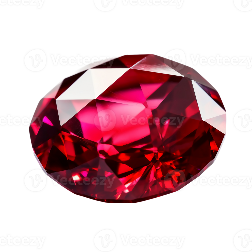 Ruby, white background, transparent background. png