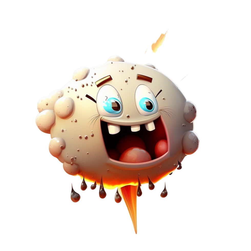 Funny meteor smiling png