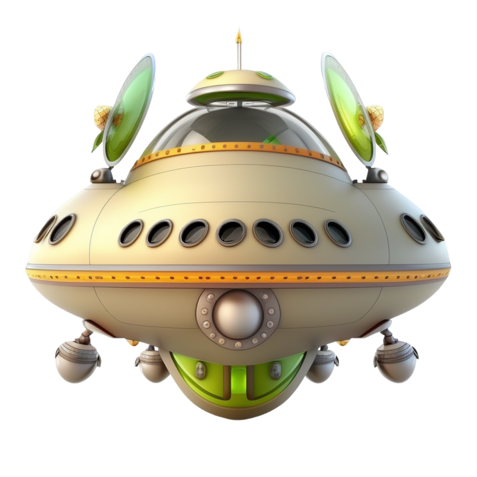 green alien spaceship ufo png