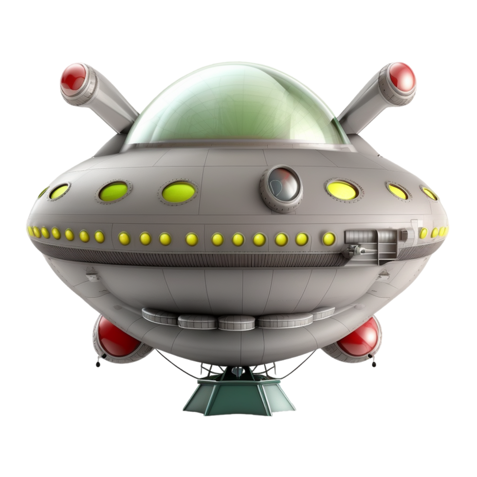 green alien spaceship ufo png