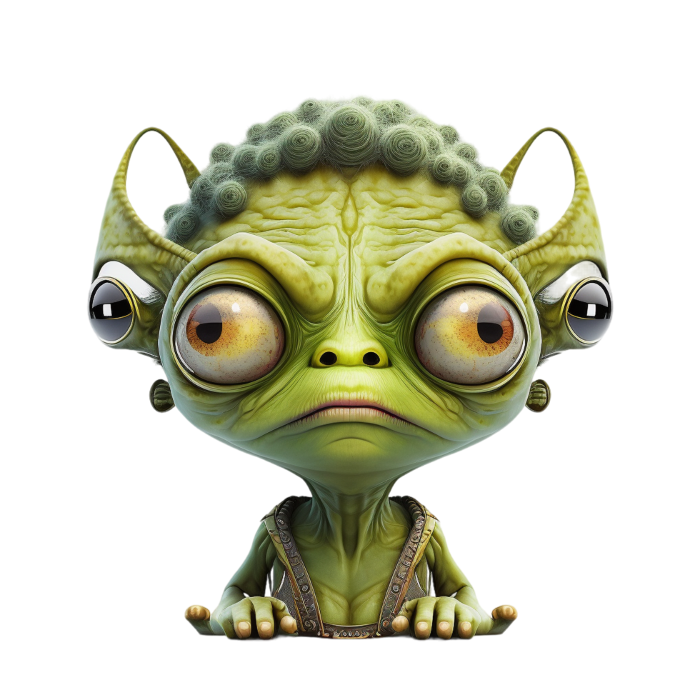 vert extraterrestre ai génératif png