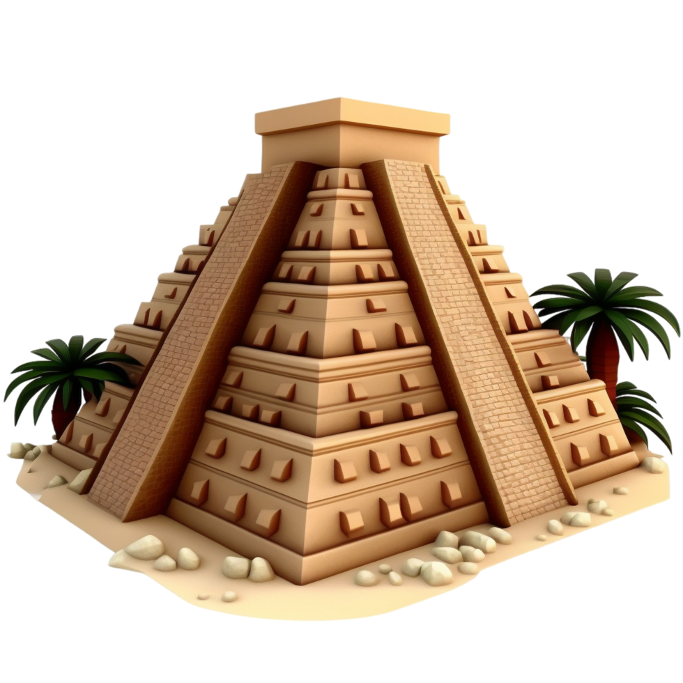 antico azteco piramide ai generativo png