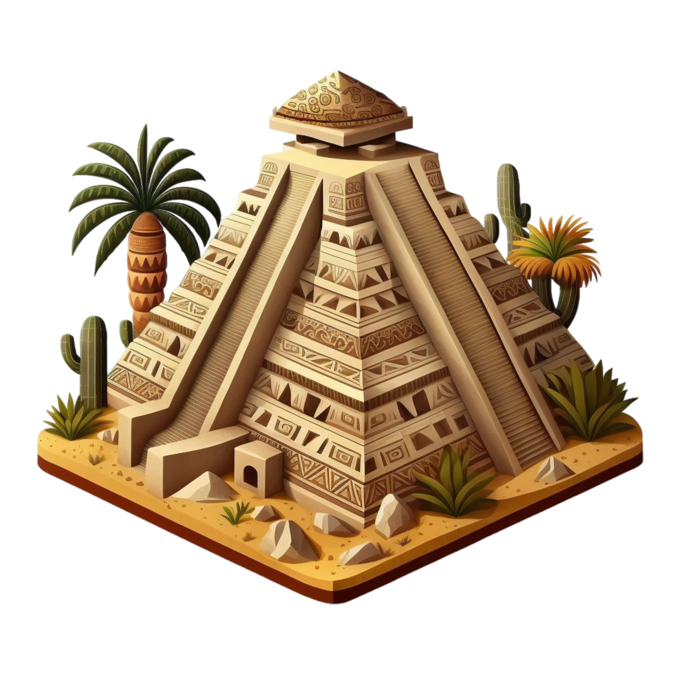 Ancient Aztec pyramid png
