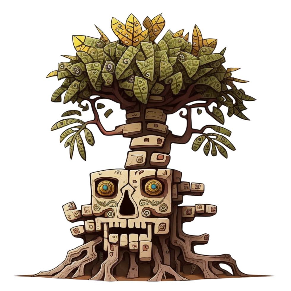 Aztec Tree Ai Generative png