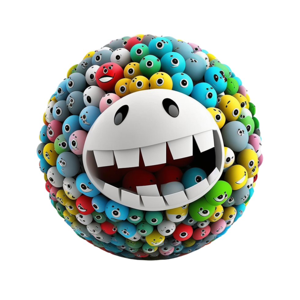 Funny Cartoon Ball png