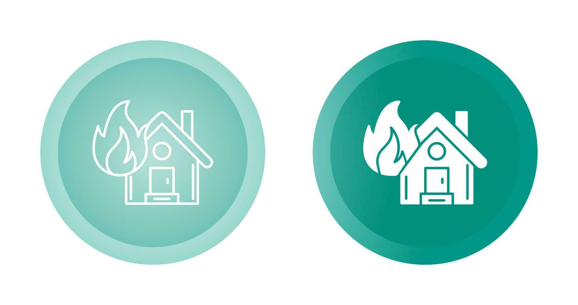 House On Fire Vector Icon