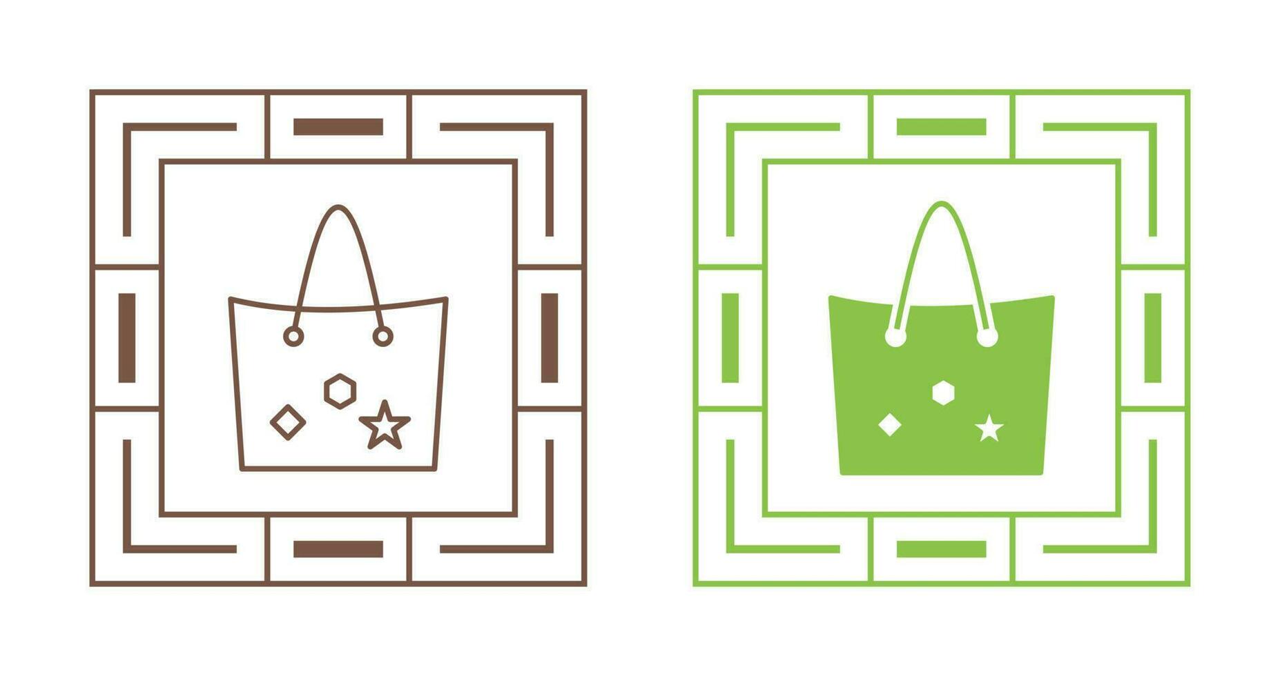 Bag with Tags Vector Icon