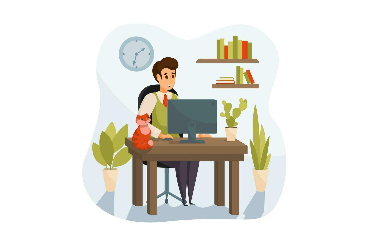 Freelance, remote work, business concept vector