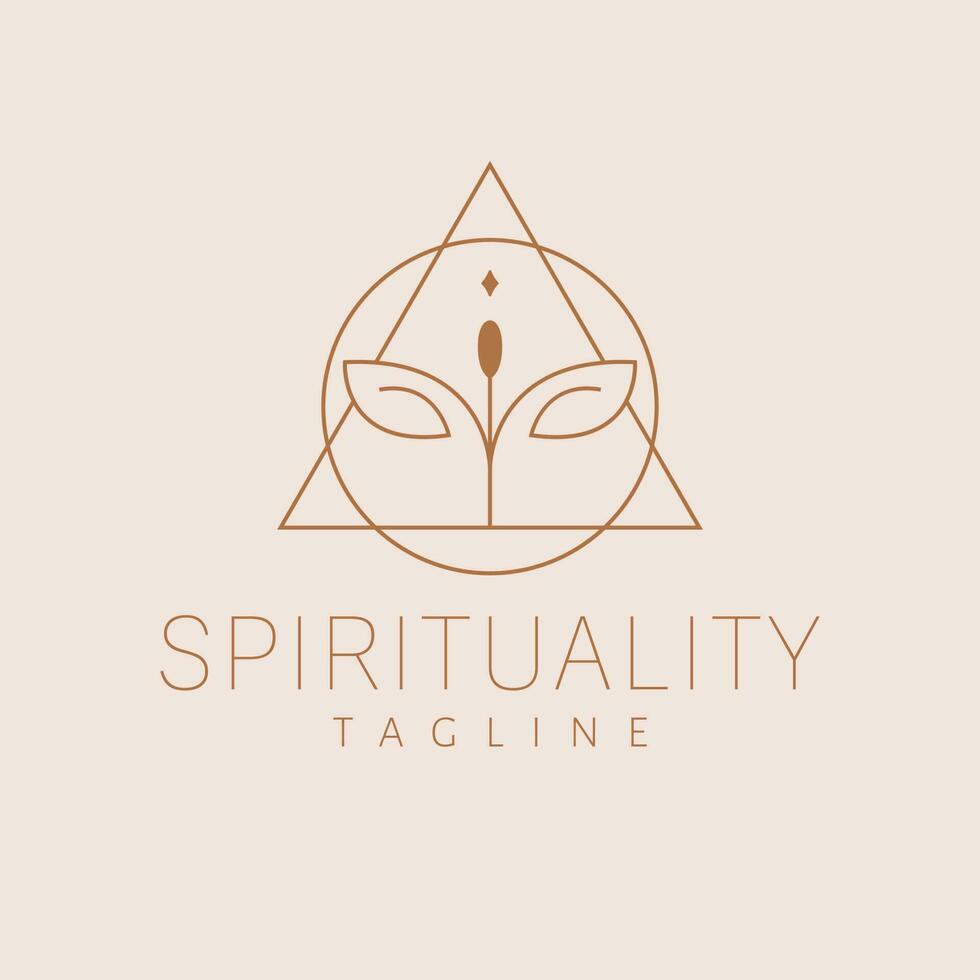 espiritualidad vector logo diseño. libélula y sagrado geometría logotipo esotérico logo modelo.
