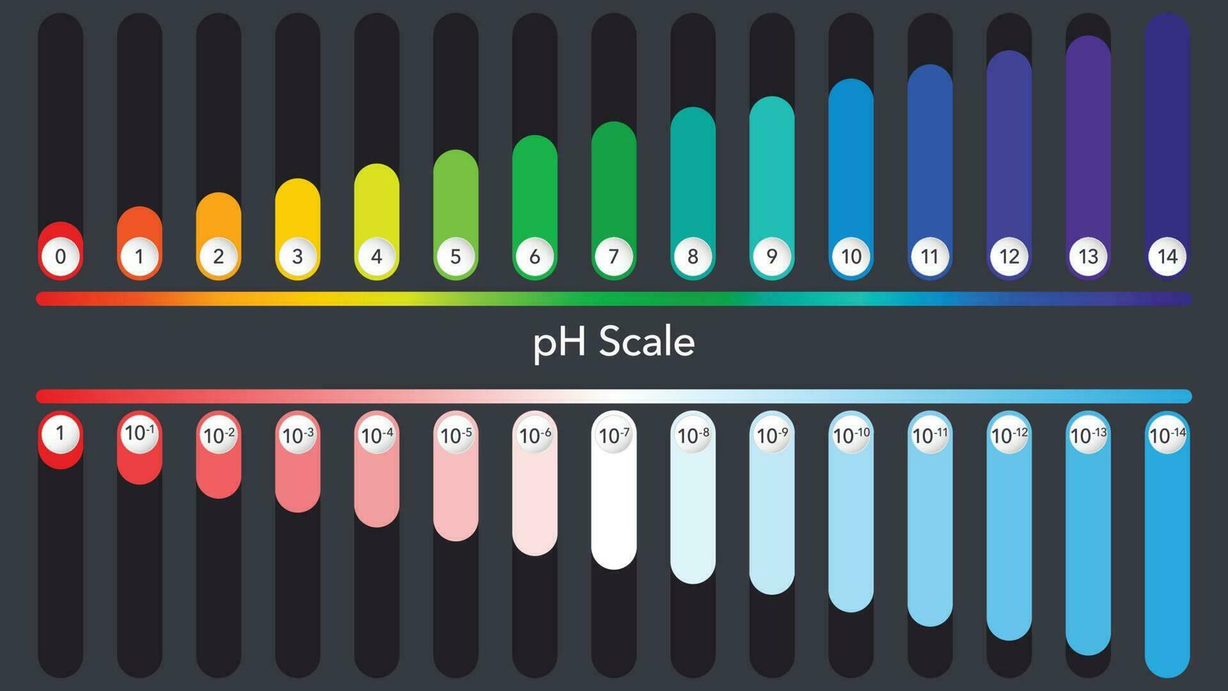 ph escala científico vector ilustración infografía