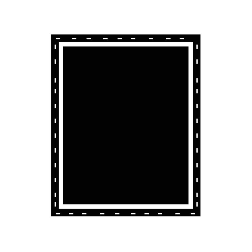 Back of Painting Canvas Silhouette. Black and White Icon Design Elements on Isolated White Background vector