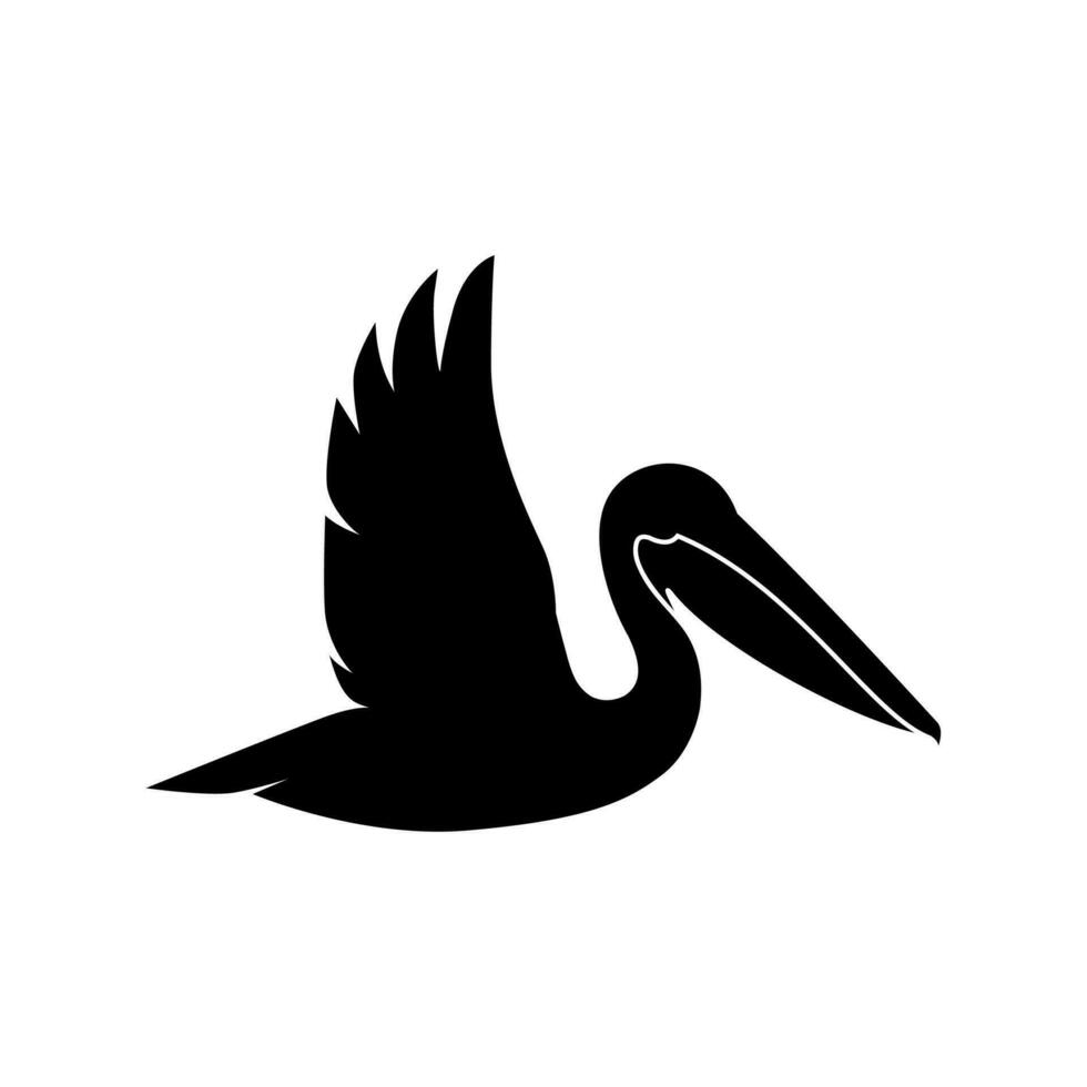 Flying Pelican vector logo