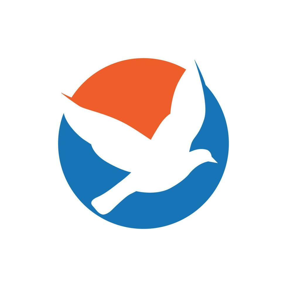 logotipo de vector de pájaro volador