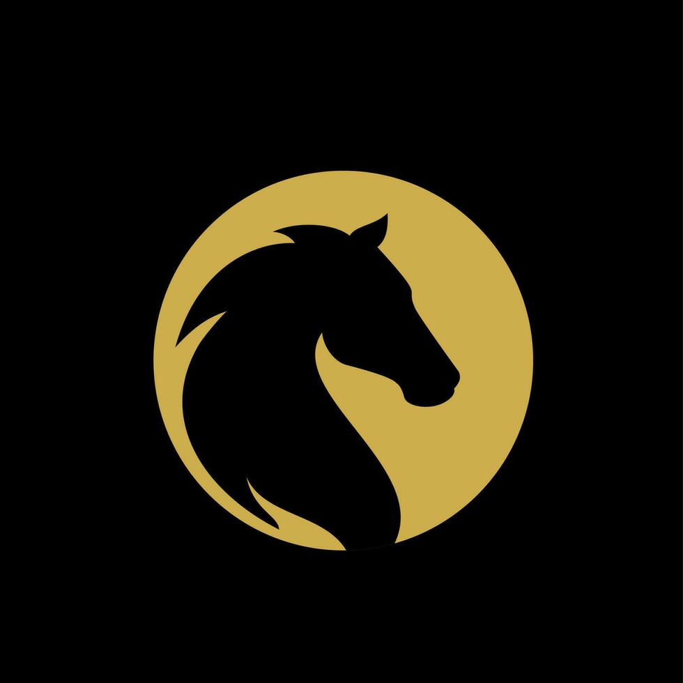 caballo elegante logo vector